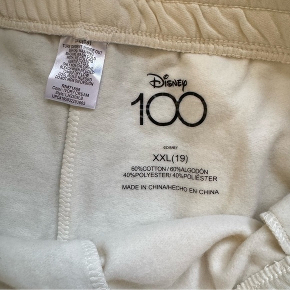 Disney 100 year Kids Cartoon Character Joggers - White - Picture 4 of 7
